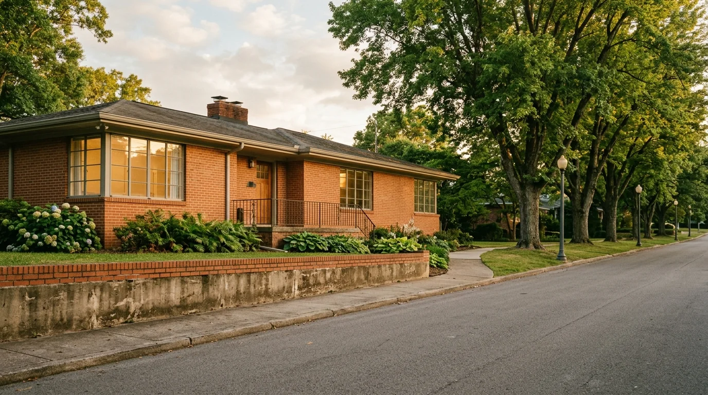Chattanooga residential exterior at golden hour